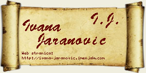 Ivana Jaranović vizit kartica